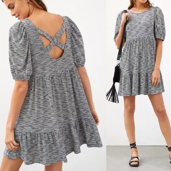 Anthropologie Daily Practice Flounce Dress Womens Size S Oversized Puff Sleeves - Picture 12 of 12